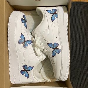 Custom butterfly Air Force 1s